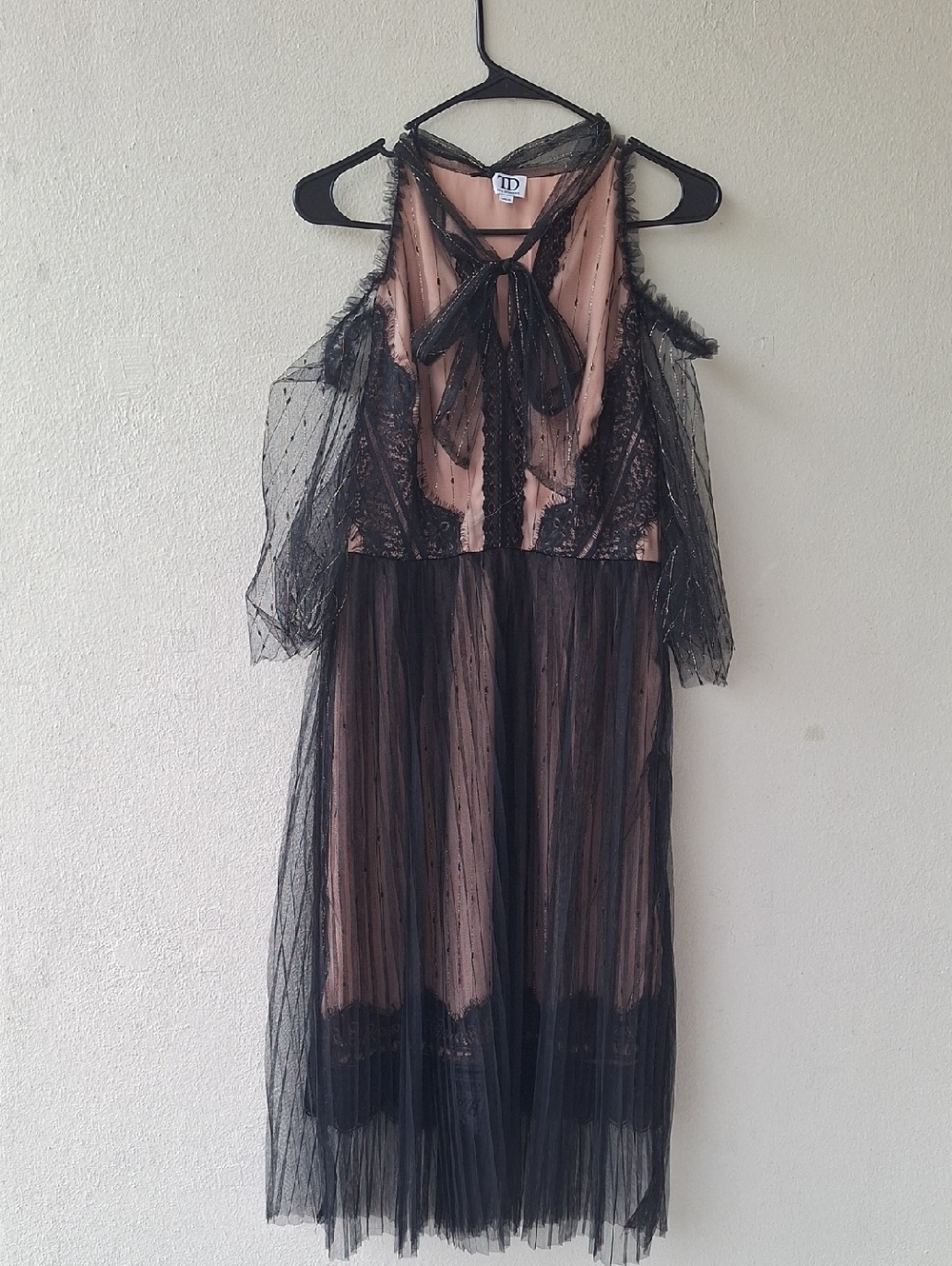 True Decadense Arleth Black Nude Tulle Women's Midi Size 10 NWT - Picture 4 of 10